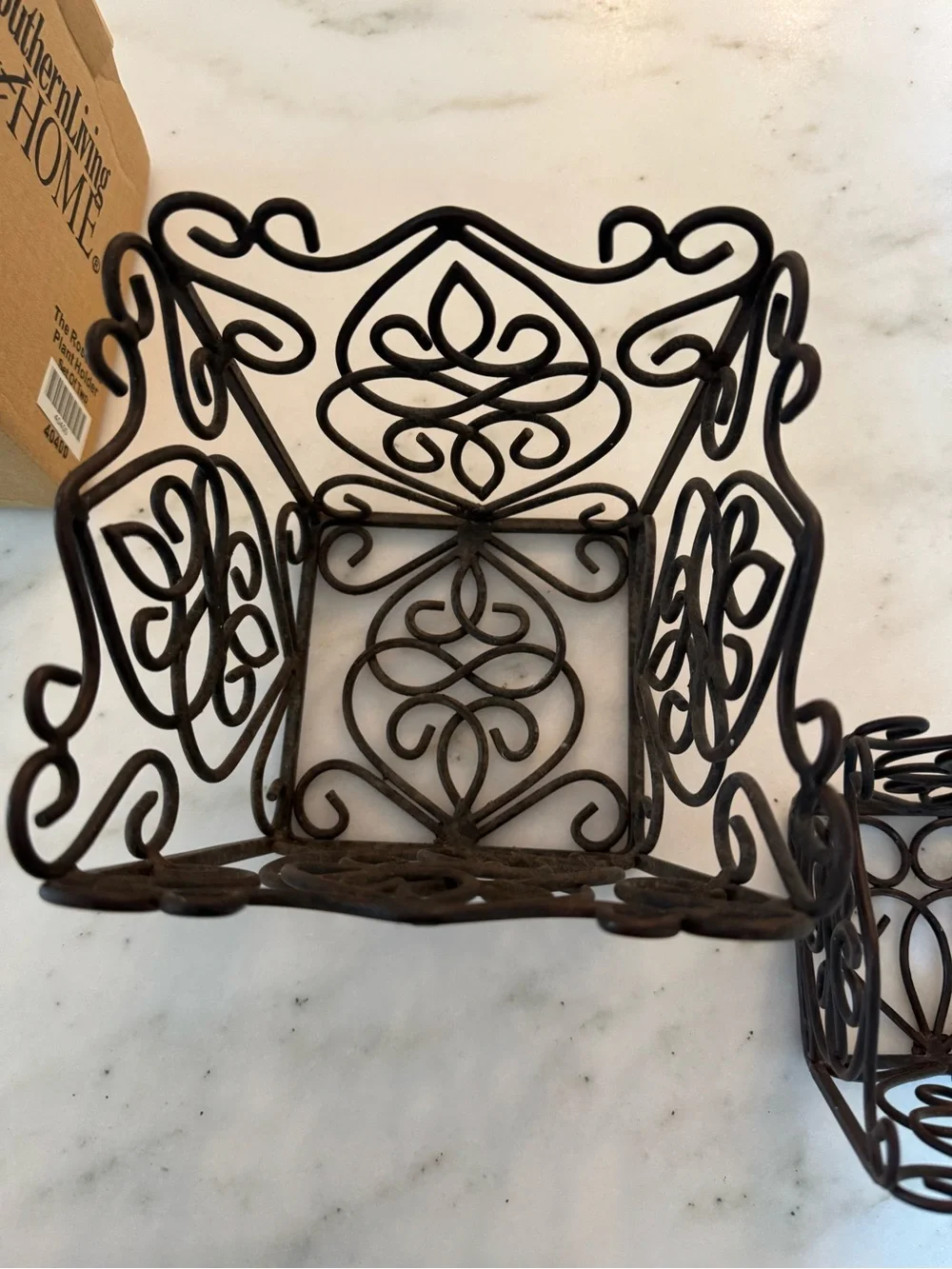 Southern Living Black Scrollwork Metal Nesting Holders